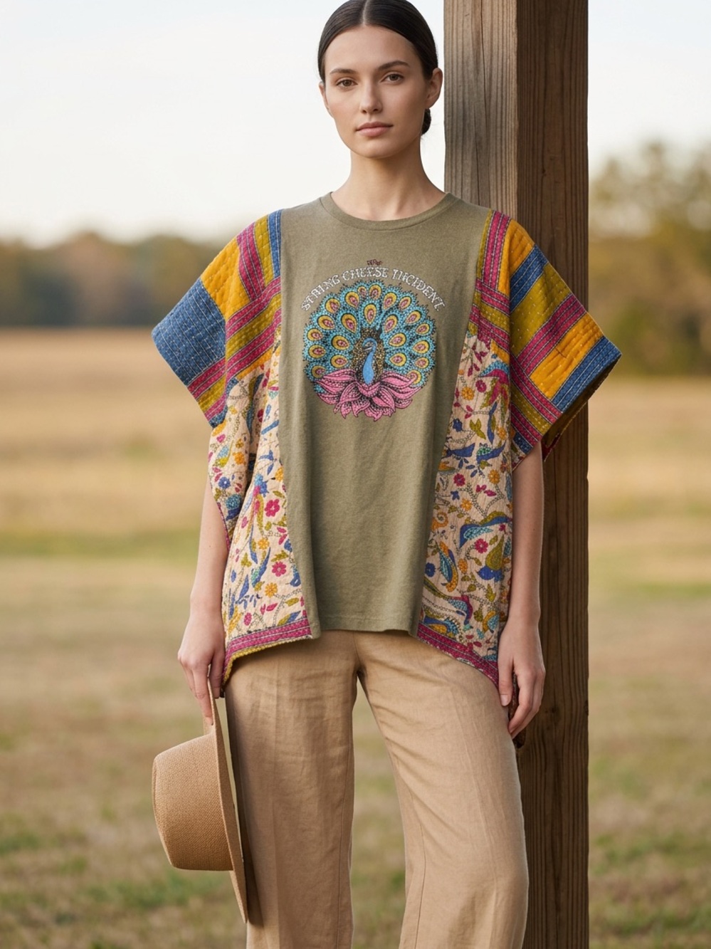 Handcrafted Upcycled String Cheese Incident Kantha Tunic NWT One Size